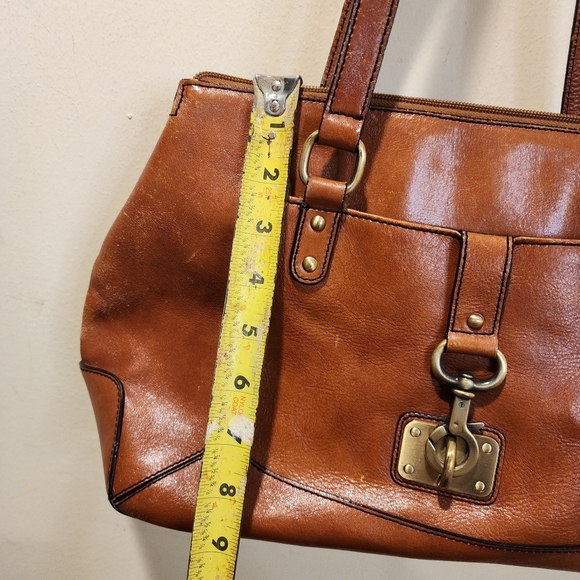Etienne Aigner Camel Brown Leather Showlder bag - Picture 10 of 16